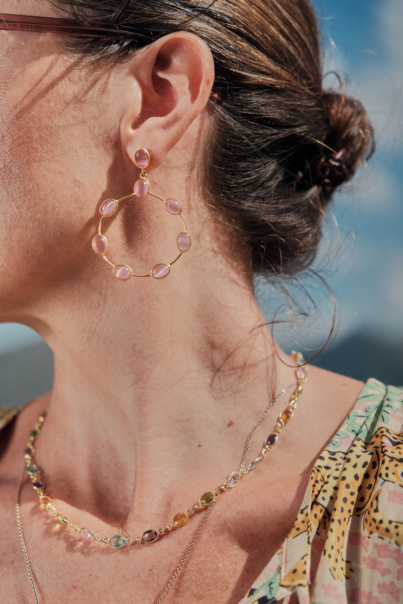 Confetti hoop earrings