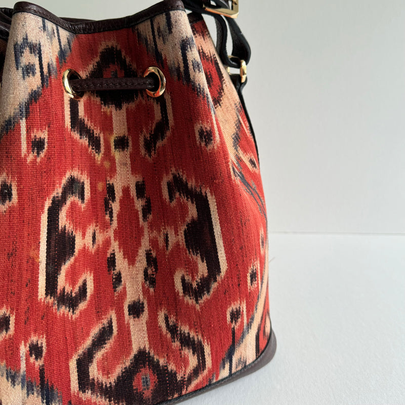 The Flores Bucket Bag ~ Copper Brown Ikat