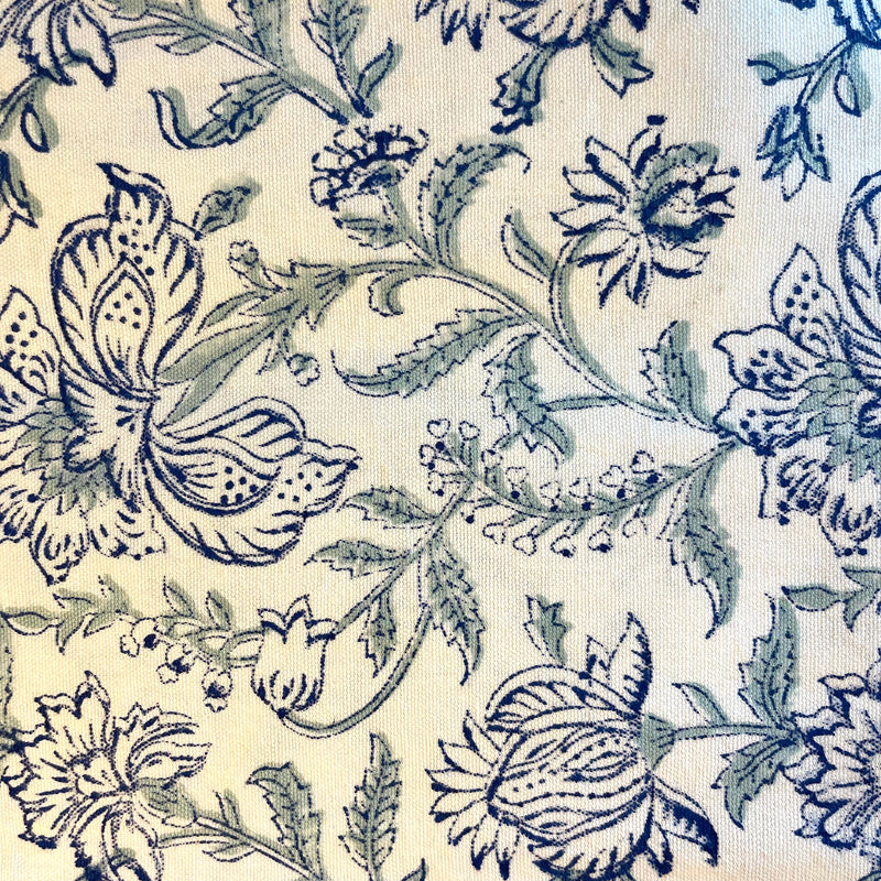 Belantara Block-printed Cotton Canvas Tablecloth ~ various colours
