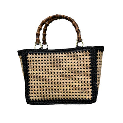 The Chiara Cane & Bamboo Tote