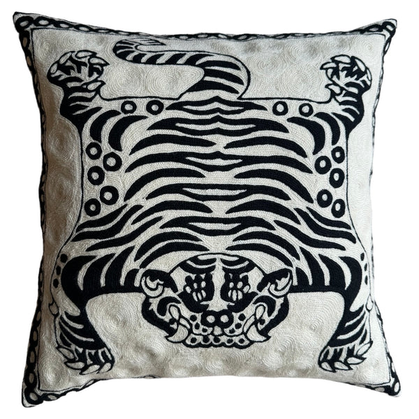 Tibetan Tiger Cushion Cover ~ monochrome
