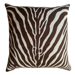 Zebra Cushion Cover ~ mocha